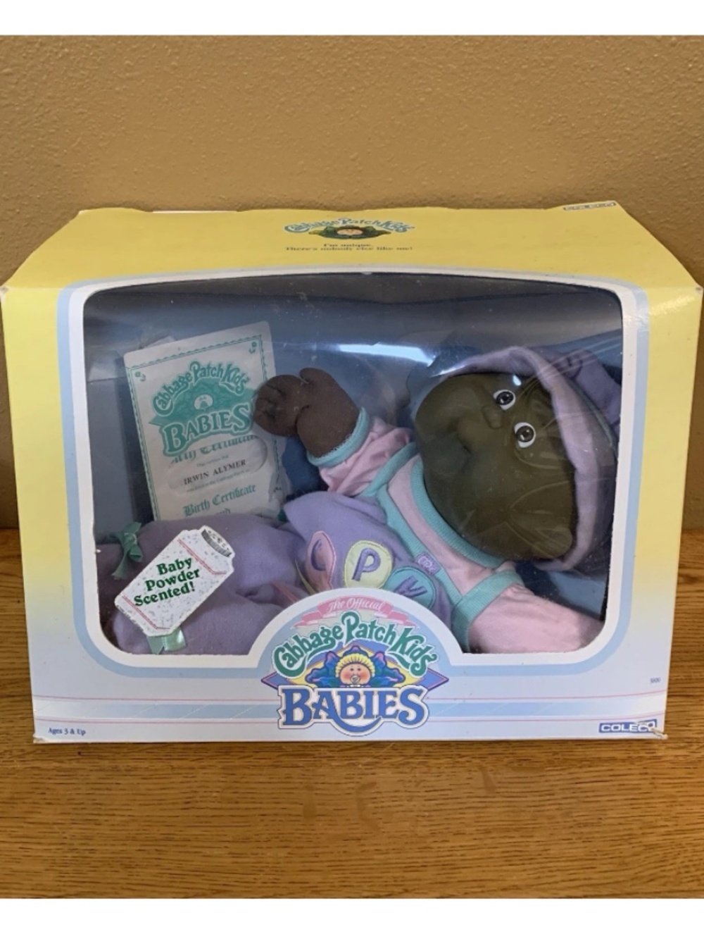 Vintage Cabbage Patch Kids Baby Doll In Box AA Boy HM20 BB Babies Irwin Alymer